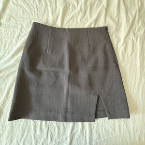 The Frankie Shop Salma Mini Skirt – Charcoal Gray | Size S